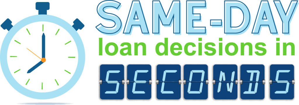 same day loan desicions in seconds with stopwatch