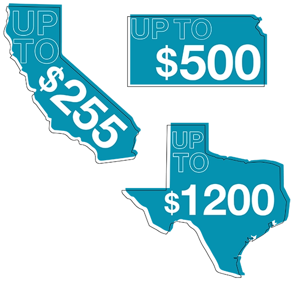 Loan amount limits in California, Texas and Kansas
