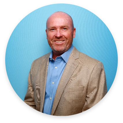Brian Staver, Net Pay Advance president's headshot in front of green background