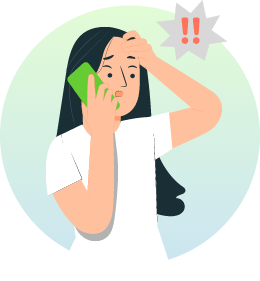 Woman confused speaking on her phone