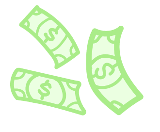 Flying green money